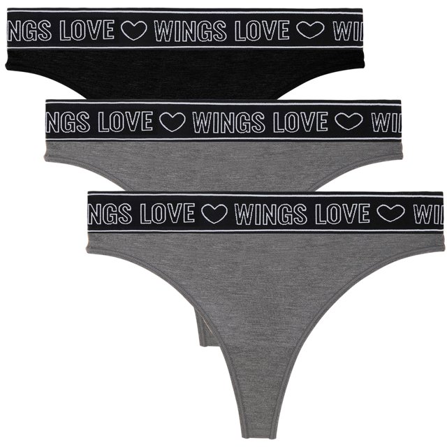 Wingslove Culottes Tangas Confortables pour Femmes, Lot de 3 G-Strings
