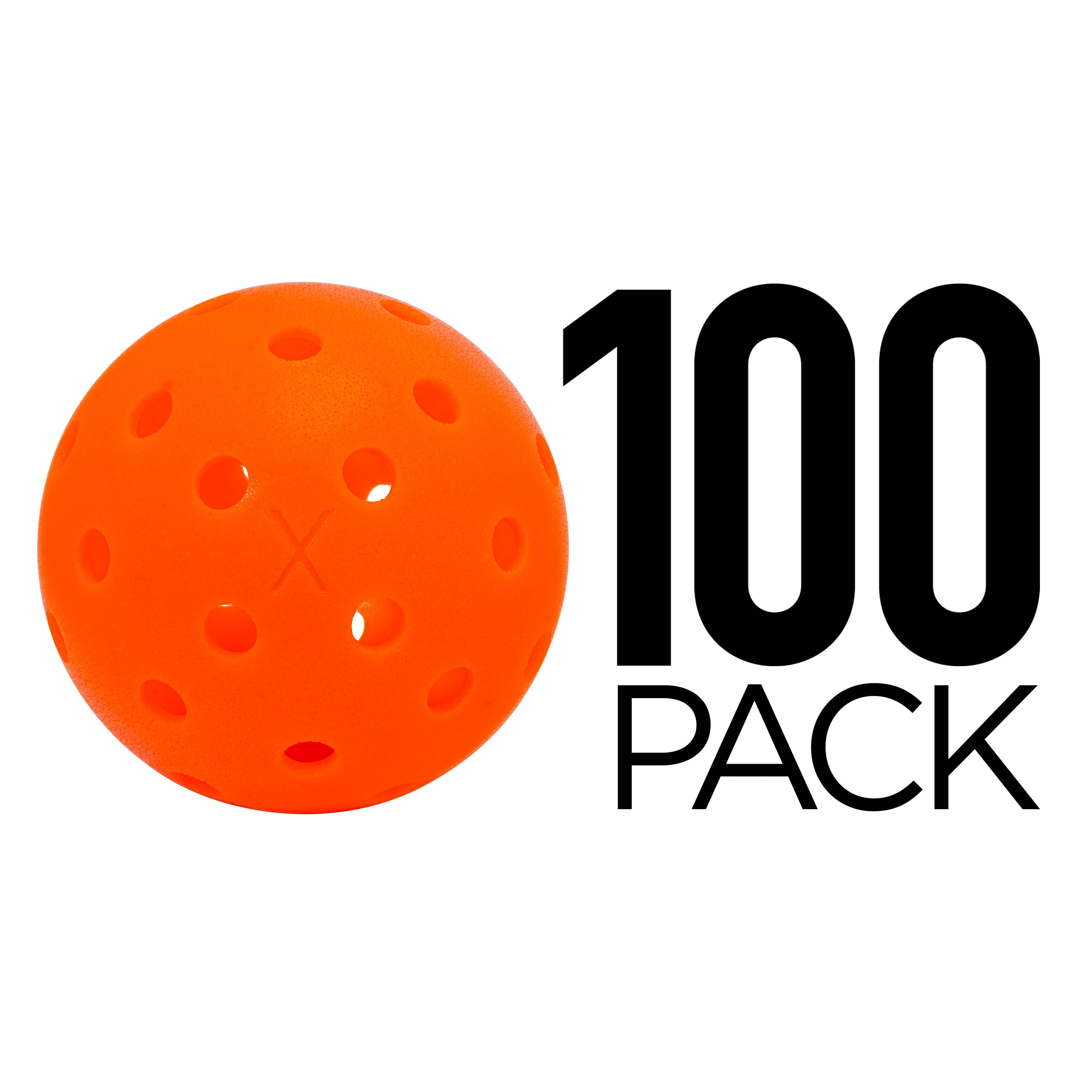 (3 pack) Franklin Sports X-40 Outdoor Pickleballs - Official Size - Ember - 100 Pack