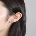 thumbnail image 2 of DPTALR Style Small Fresh Love Ear Studs Hollow Diamond Sweet Sweet, 2 of 5