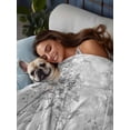 thumbnail image 3 of Contemporary Grey Tree Twim Size Flat Sheet, Wrinkleproof & Fadeproof Cooling Flat Bed Sheet Only, Abstract Art Oil Paiting Breathable Soft Bedding Top Sheets 66 x 96 Inches, 3 of 8