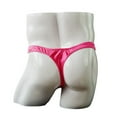 thumbnail image 3 of BKQCNKM Thongs Crotchless Panties underwear Panties Men's Comfortable Satin Underwear Men's Underwear Panties Hot Pink One Size, 3 of 5
