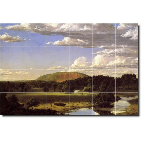 Ceramic Tile Mural-Frederic Church Landscapes Painting 252. 36" w x 24" h using (24) 6 x 6 ceramic tiles
