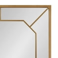 thumbnail image 4 of Kate and Laurel Ardithe Geometric Decorative Rectangle Mirror, 24 x 30, Gold, Vintage Rectangular Mirror with Iron Windowpane Inlay for Bathroom Vanity Use, 4 of 8