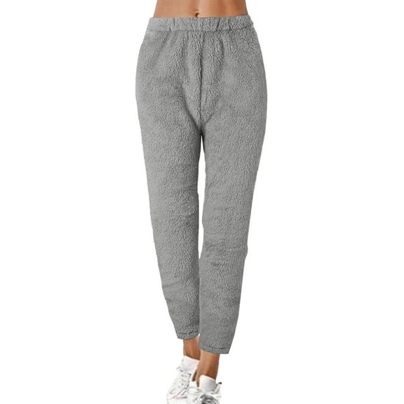 Aayomet Plus Size Leggings for Women Waist Solid Color Leggings Thermal Full Length Winter Pants (Gray, XXXL)