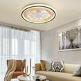 thumbnail image 2 of 20" Modern Invisible Ceiling Fan Light LED Flush Mount Lamp W/Remote Control, 2 of 11