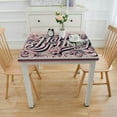 thumbnail image 3 of HAOXIT Tablecloths Square Table Cover for Women Decorations Flower Pink Tablecover 48''x48'', 3 of 7
