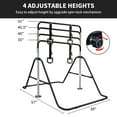 thumbnail image 3 of Gymnastics Bar for Kids,Adjustable Height Gymnastic Horizontal Bars with Bear Rings,Folding Junior Training Kip Bar for Kid Gymnasts, Child, Girl, Boy,Black, 3 of 9
