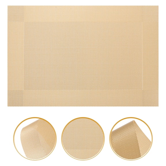 FOMIYES Set of 4 Golden Placemats for Dining Table, and Oilproof Design for Home Kitchen Use