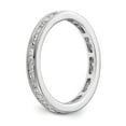 thumbnail image 4 of 1 Ct. Channel Set Princess Cut Diamond Womens Eternity Wedding Band Ring in 14k White Gold, 4 of 5