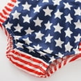 thumbnail image 7 of Okbabeha Baby Girl Fouth of July Outfits,American Flag Romper USA  one-piece  Ruffle White Red Blue Star Stripe Bodysuit, 7 of 7