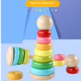 thumbnail image 2 of Juguete de apilamiento de de para Los mejores regalos de cumple para de 3 Niño Juguetes de niño Rainbow Juguete de apilamiento de Apilador perfke Anillos apilables Rainbow Tower, 2 of 9