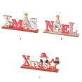 thumbnail image 4 of Bewildely Letrero de decoración de madera de Navidad con soporte sin rostro anciano letras inglesas decoración de Navidad impresión colorida Kits de decoración para fiestas NAVIDAD, 4 of 6