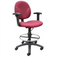 thumbnail image 2 of Boss Office Tabouret de Dessin Réglable en Tissu Gris, 2 of 6