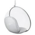 thumbnail image 4 of Afuera Living 42" Vinyl and Steel Hanging Bubble Chair in Silver, 4 of 4