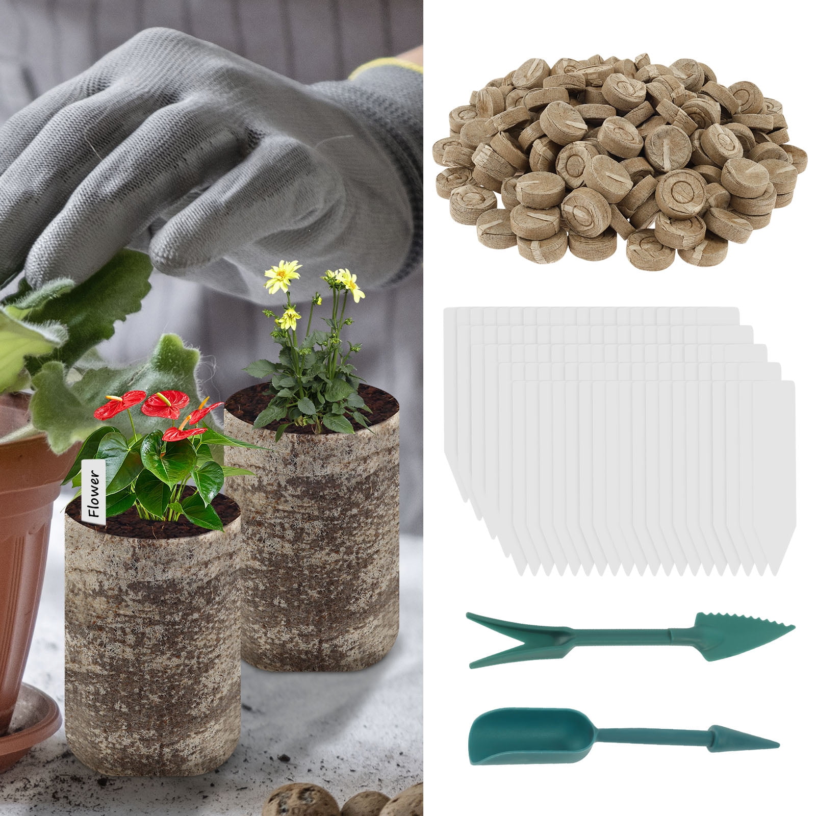 Tcwhniev Peat Pellet Nonwoven Seed Starter Pod Good Air Ventilation Root Growth Sponge High Water Retention Capacity Peat Pot for Plant
