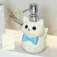 thumbnail image 4 of TAROFISH Ceramic Cat Soap Dispenser Refillable Liquid Container Cute Animal Design Pump Bottle for Bathroom Kitchen 6.69 Inch,Blue, 4 of 8