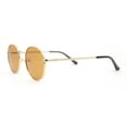 thumbnail image 3 of Small Micro Round Metal Rim Retro Dad Fashion Sunglasses Gold - Brown, 3 of 4