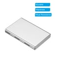 thumbnail image 4 of Uxcell RFID Credit Card Holder Metal Wallet Stainless Steel Business Card Holder for Women Men Mirror Silver 2 Pack, 4 of 6