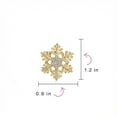 thumbnail image 3 of Bling Jewelry Womens Petite Holiday CZ Stud Earrings: Snowflake Design with Cubic Zirconia Accents, 3 of 5
