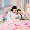 thumbnail image 5 of Manfei Sealife Axolotl 7-Piece Twin Bedding,Kawaii Ocean Animal Bedding Comforter Set,Pink Reversible, 5 of 7