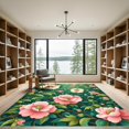 thumbnail image 2 of ODIKA 5'x7' Machine Washable Non-Slip Area Rug, Contemporary Green High Traffic Rug, Green, 1018285, 2 of 7