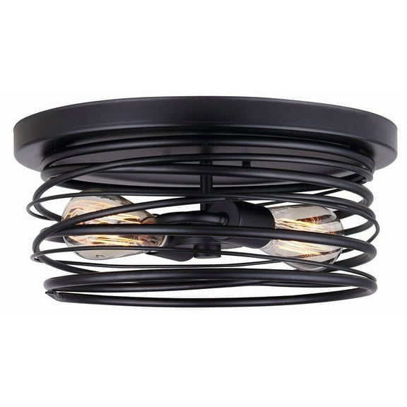 IFM411B14BK Canarm Inc Ryland - 2 Light Flush Mount-6.25 Inches Tall and 13.75 Inches Wide