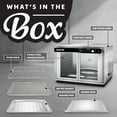 thumbnail image 2 of Gourmia 25 Qt French Door Digital Air Fryer Oven, 12 Presets, 1700W, Stainless Steel, 2 of 8