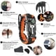 thumbnail image 2 of Pulsera de supervivencia de paracord, iniciador de fuego de acero de sílex, brújula, silbato, accesorios de senderismo, kit de equipo para acampar al aire libre, emergencia (negro y naranja), 2 of 4