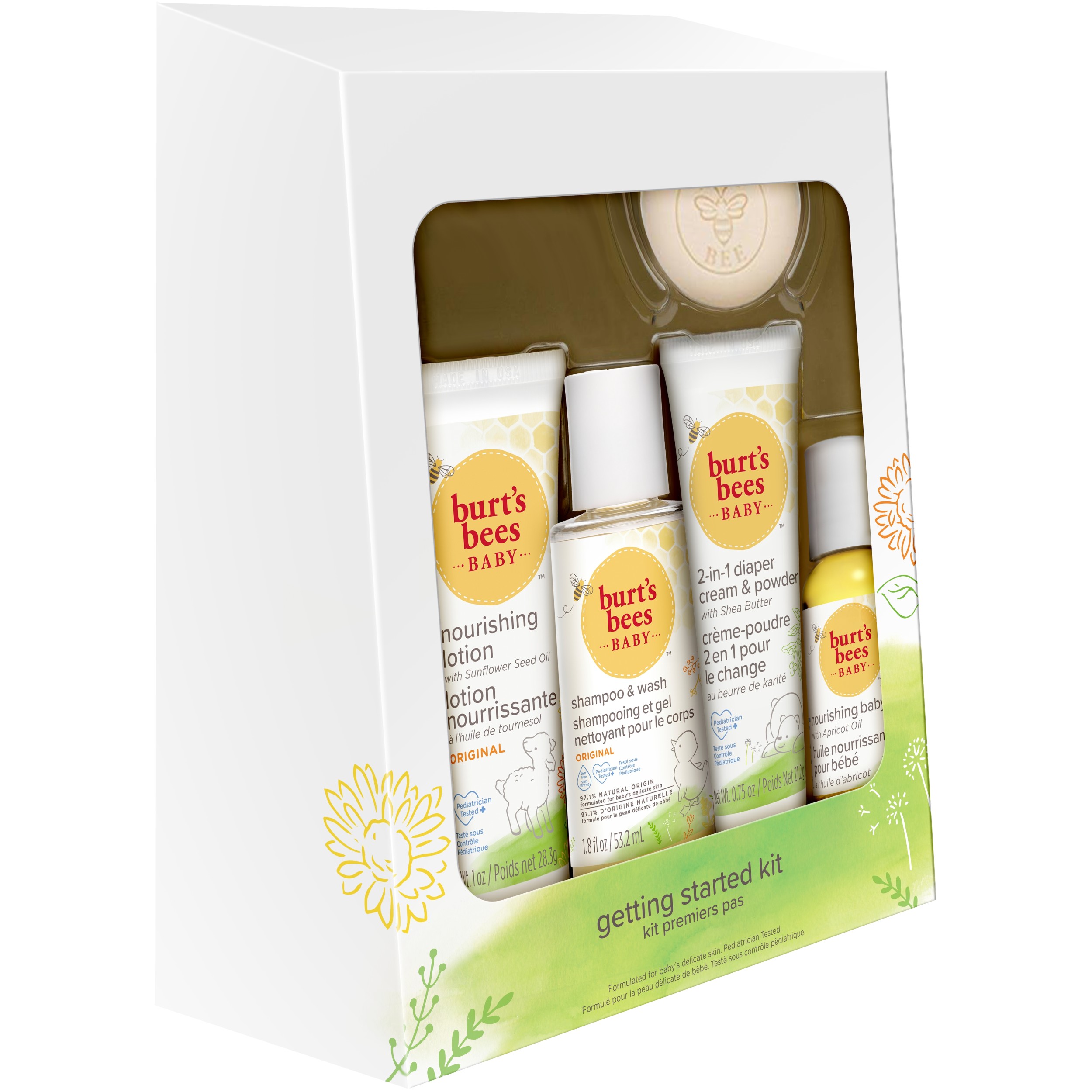 Burt's Bees Baby Getting Started Gift Set, 5 Trial Size Baby Skin Care Products - image 2 of 9