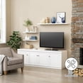 thumbnail image 4 of 24 Inch Floating Shelves for Wall Decor, White Wall Book Shelves for Bedroom, Large Long Deep Hanging Shelves for Bathroom Office Laundry Living Room Kitchen Closet Storage - Set of 3, 4 of 6