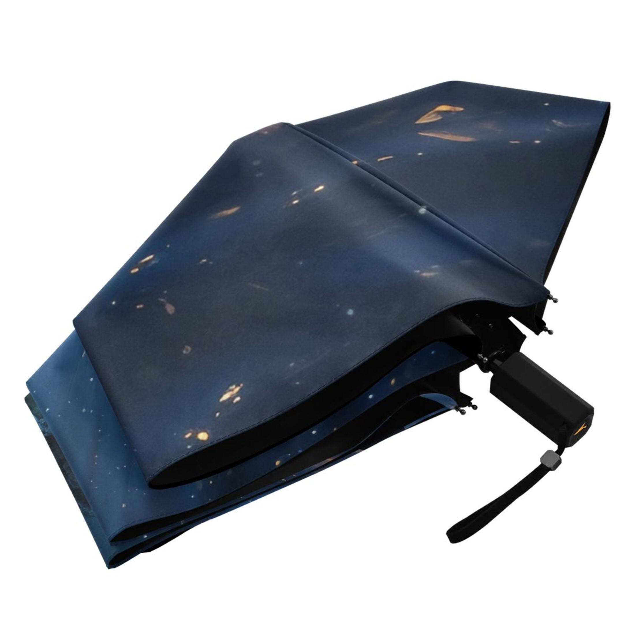 Boat in Night Compact Sun Umbrella Windproof Travel Umbrellas for Rain Strong Portable UV Protection