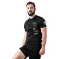 thumbnail image 3 of Kcodviy T-Shirt Imprimé pour Homme Chemises Habillées à Manches Courtes pour Hommes Coupe Régulière Drapeau Usé Col Rond Grand Homme Petit Homme Chemises Manches Courtes Blouse, 3 of 3
