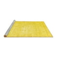 thumbnail image 2 of Ahgly Company Machine Washable Indoor Square Persian Yellow Traditional Area Rugs, 8' Square, 2 of 4