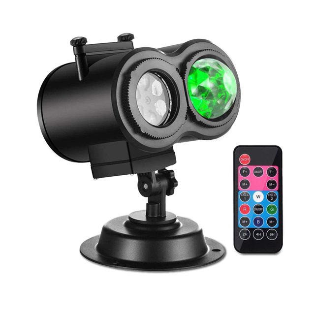 Proyector 12W LED Interior de la habitación Decoración ajustable Lámpara de proyección Control remoto IP44 Tarjeta impermeable Luz de sincronización de bricolaje Enchufe de EE. UU. Guardurnaity HA009403-01B