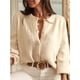 thumbnail image 4 of Cárdigan de Ganchillo para Mujer, Larga, Suéter de Punto Calado Elegante Crema L, 4 of 10