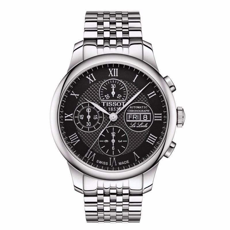 tissot le locle automatic black dial men's watch