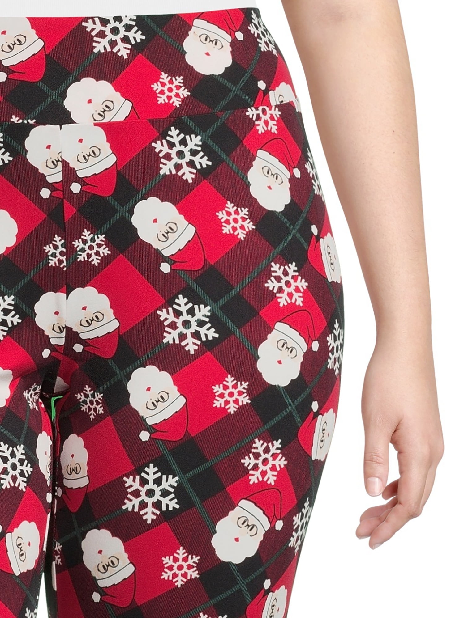 Christmas Women's Plus Size Brushed Leggings from Feeling Festive, 2-Pack,  28” Inseam 