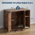 thumbnail image 2 of Large Dog-Proof Cat Litter Box Furniture, Pet Cabinet with Side Outlet and Long Power Cord, 2 of 7