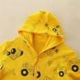 thumbnail image 7 of Zanarzt Toddler Zip Up Hoodie Little Boys Fleece Jacket Cartoon Dinosaur Hooded Outerwear Toddler Fall Spring Warm Clothes Yellow,4-5 Years, 7 of 7