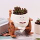 thumbnail image 5 of POTA Suculenta de resina creativa con orificio de drenaje Fun Sking Silla Flower Pot de flores, 5 of 7