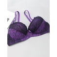 thumbnail image 2 of French Style Color Block Lace Patchwork Peasleeves Floral Print Sexy Bra, 2 of 4
