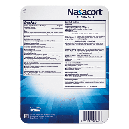Pack of 2 Nasacort Allergy 24HR, 960 Metered Sprays