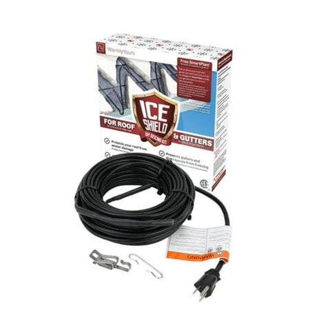 Gutter Foot Pack WarmlyYours ETC120-5W-080-WY 120V 80 Foot Long Plug-In Roof and Gutter Deicing Kit ()