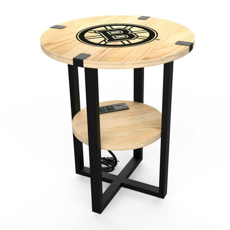 Boston Bruins 18 Side Table with Charger