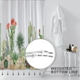 thumbnail image 4 of Green Cactus Shower Curtain Sets,Tropical Plants Flowers Bathroom Curtains,Modern Minimalist Art Bath Curtain,Waterproof Fabric with 12 Hooks 72x72 Inches, 4 of 6