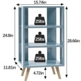 thumbnail image 2 of Mesa de Noche Azul Aenuert 40x30x73cm con 3 Niveles de Almacenamiento, 2 of 6