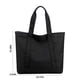 thumbnail image 3 of Bolso grande para mujeres | Bolso de hombro de nylon con hebilla de estera | Ligero, negro/azul oscuro/café | 13,77"x5,51"x13,38" | Gimnasio, trabajo, viajes, 3 of 9