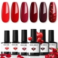 thumbnail image 1 of Set de esmaltes de uñas en gel Modelones, 6 colores rojos, 7 ml, San Valentín, 1 of 7