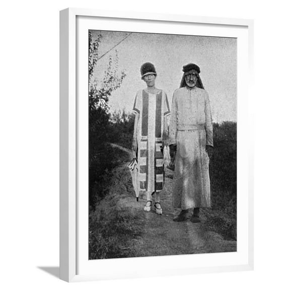 Gertrude Bell with Haji Naji in His Garden, Framed Art Print Wall Art Sold by Art.Com