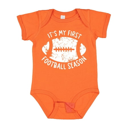 

Inktastic It s My 1st Football Season Distressed Gift Baby Boy or Baby Girl Bodysuit